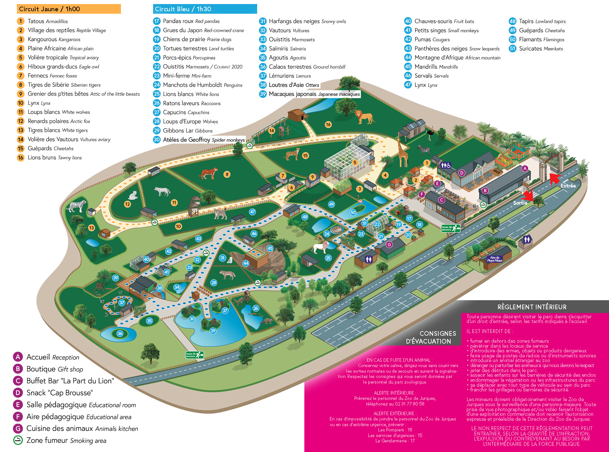 Plan du zoo