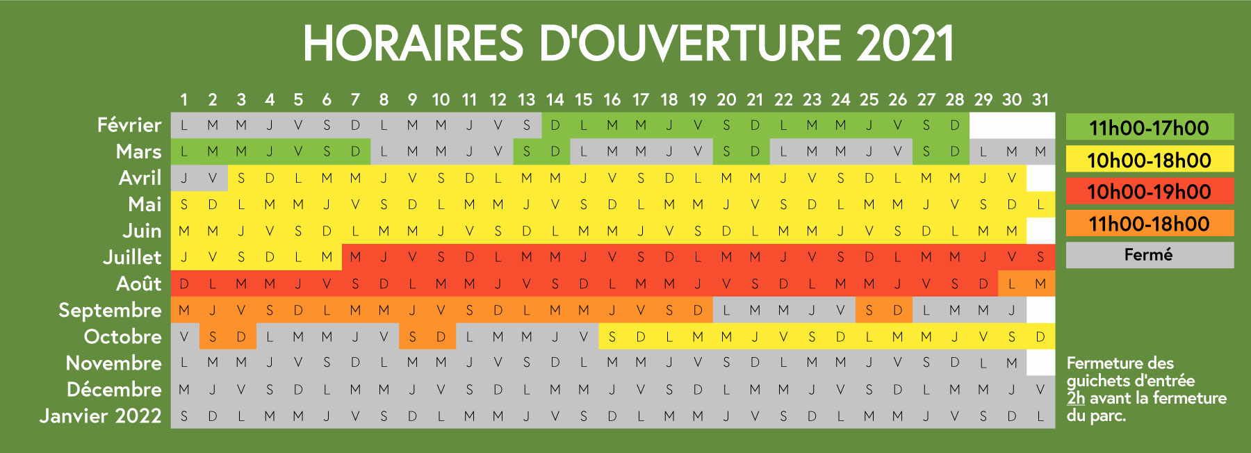 Information ouverture du zoo