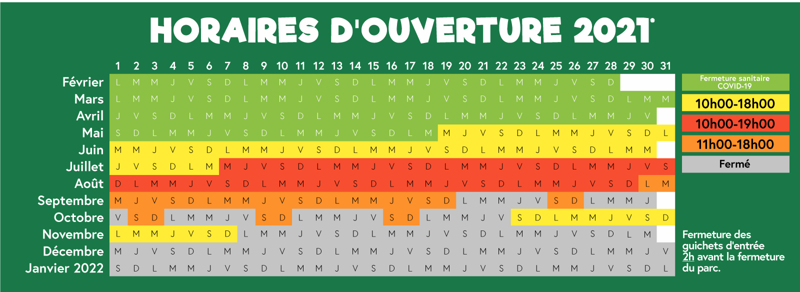 Information ouverture du zoo
