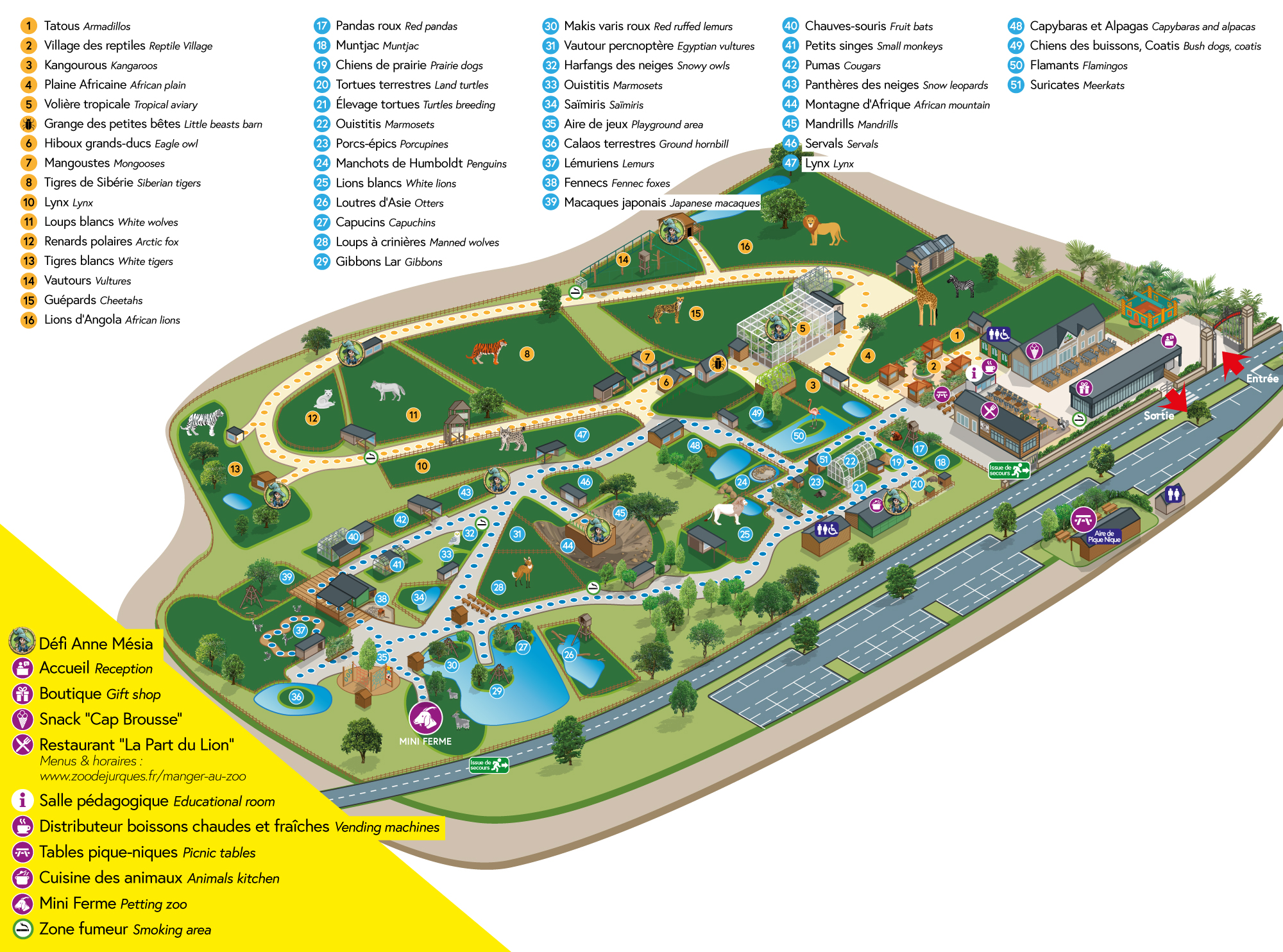 Plan du zoo