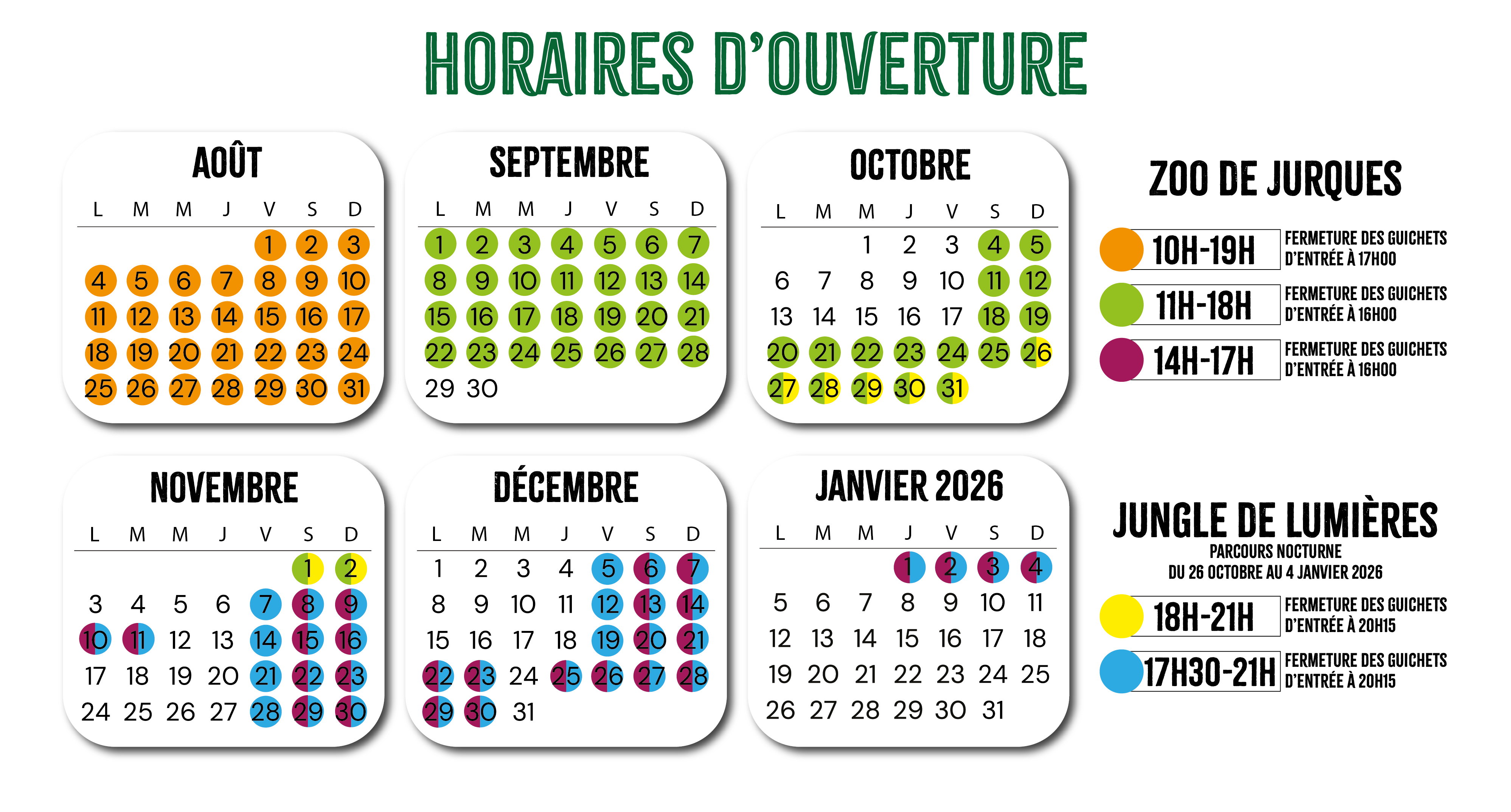 Information ouverture du zoo